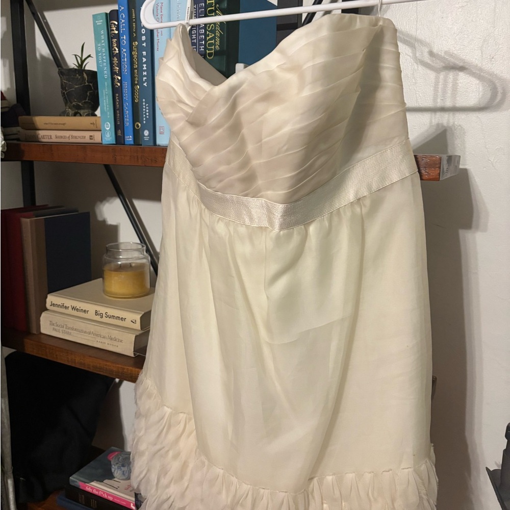 Phoebe Couture Vintage Satin Cream Dress